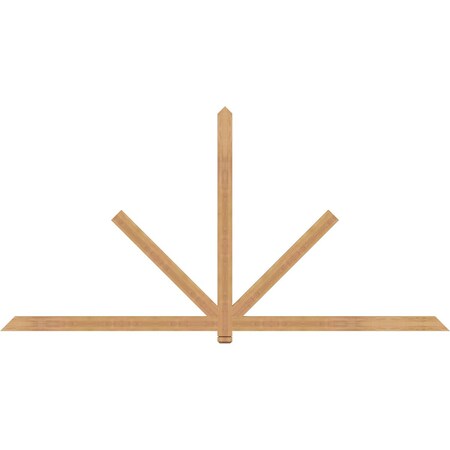 Ekena Millwork Kennewick Timber Gable Bracket, Western Red Cedar, 108"W x 54"H x 1 1/2"D x 3 1/2"F, 12/12 Pitch GBW108X54X0204KEN00SWR